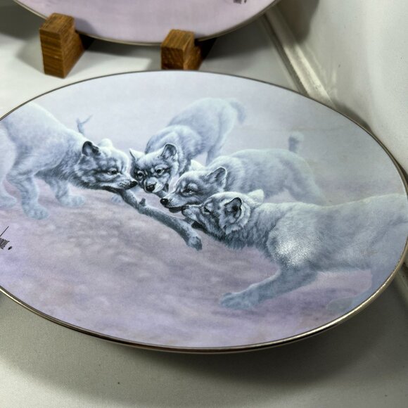 Plates 9-12 - Bradford Exchange Arctic Wolf Collector Plates With Certificates - Picture 5 of 10